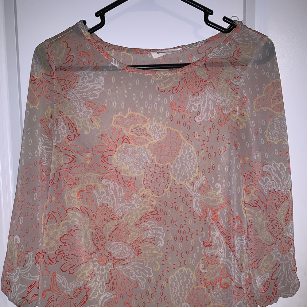 Blush paisley blouse
